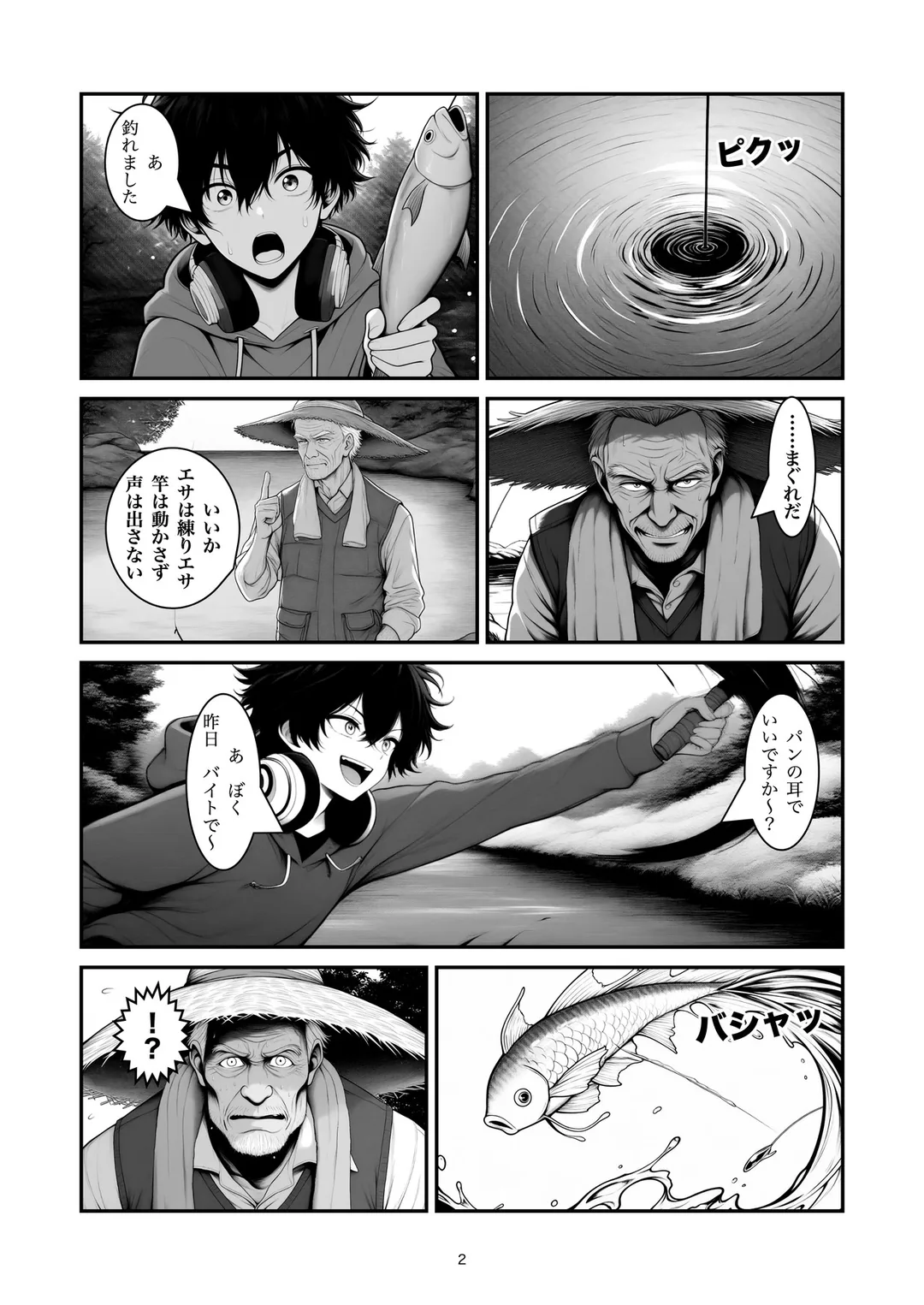 『釣りは待つもの』2ページ目