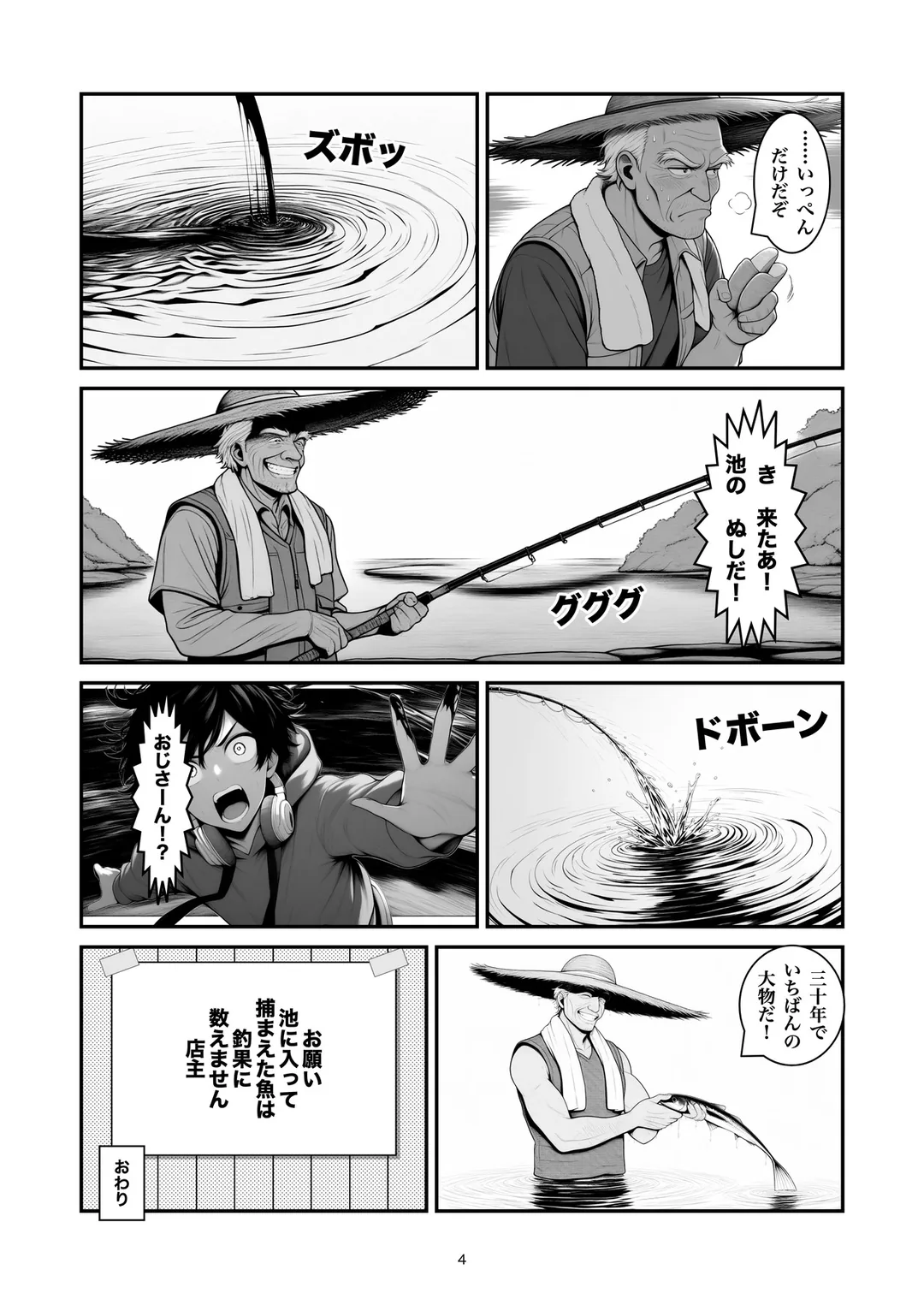 『釣りは待つもの』4ページ目