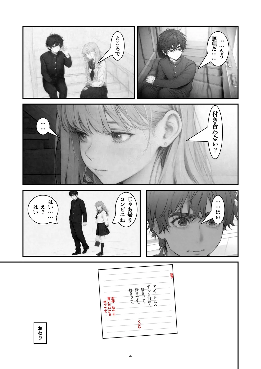 『告白が通じない』4ページ目