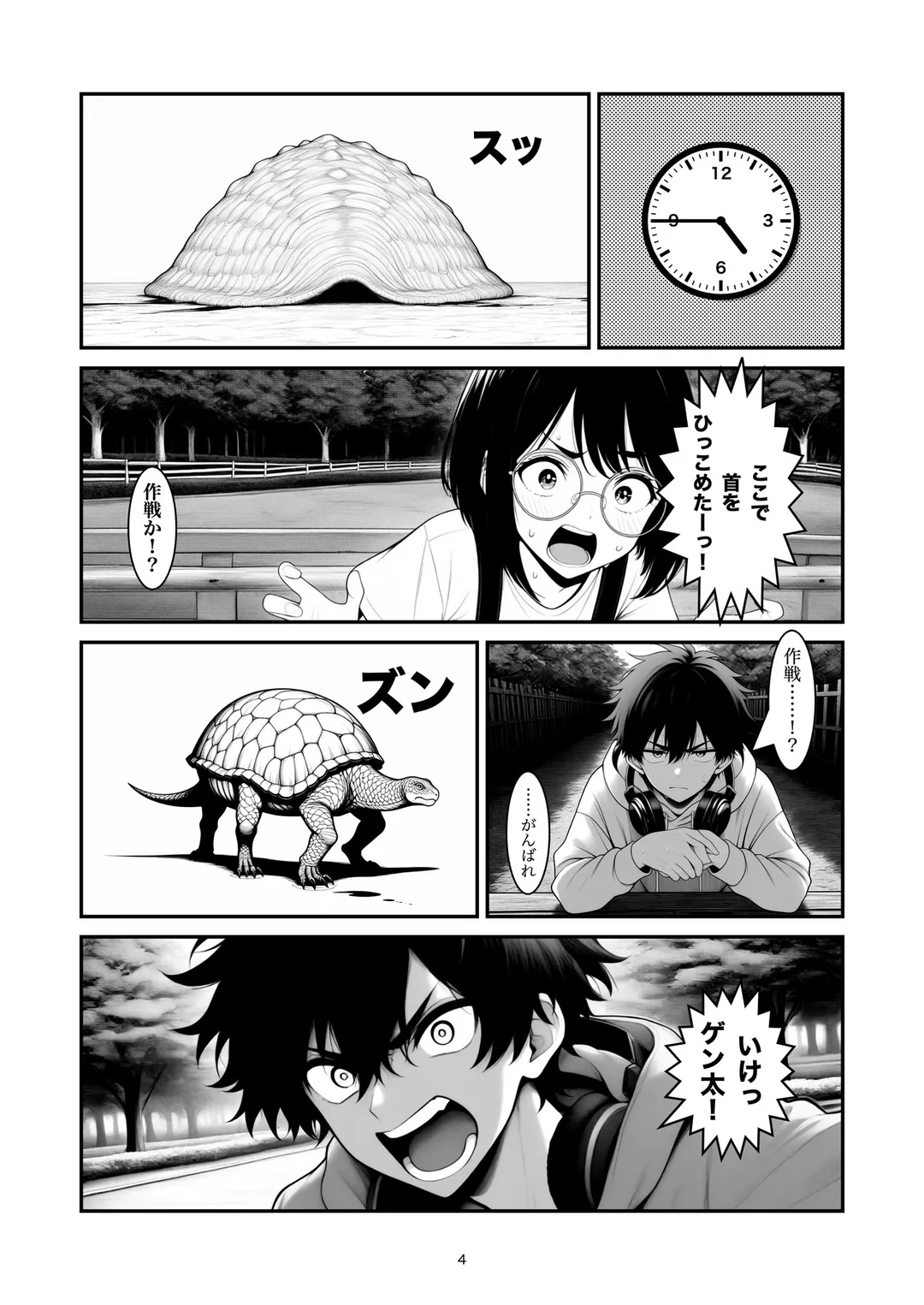 『ゾウガメ実況中』4ページ目