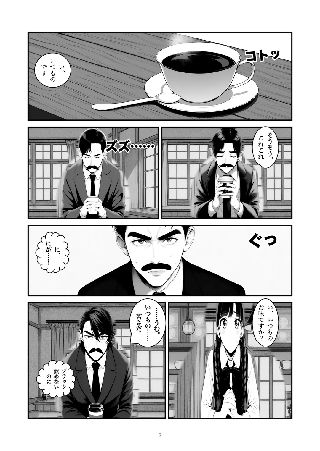 『いつもので』3ページ目