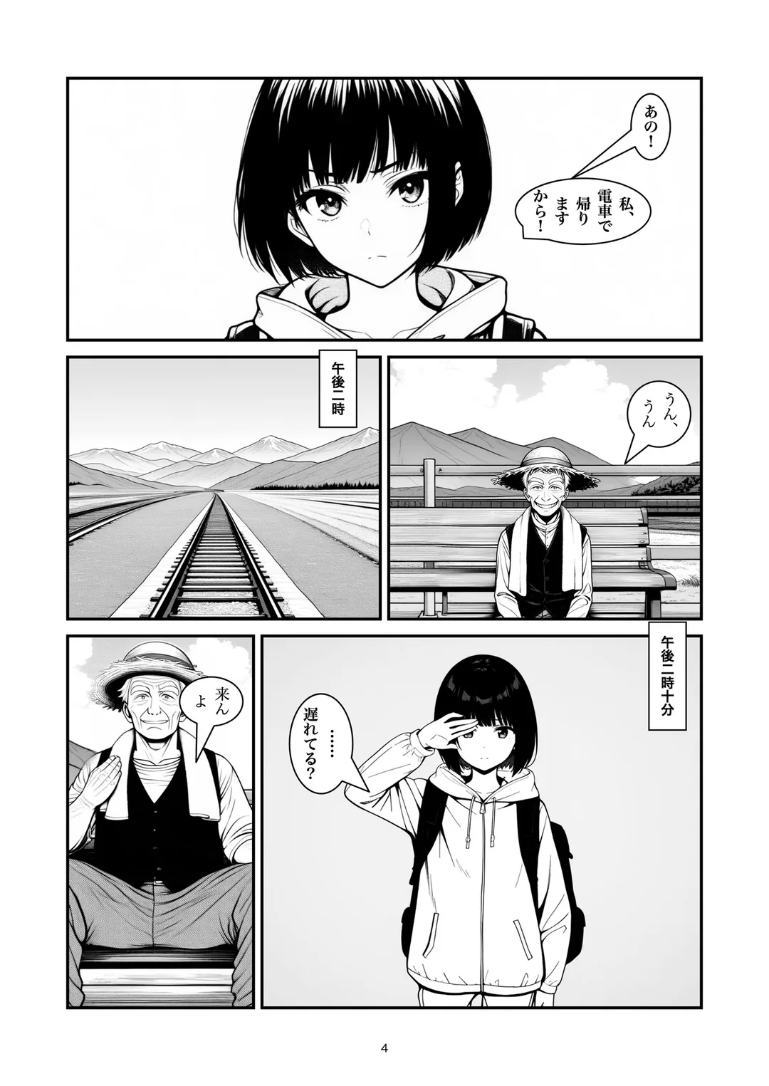 『次の電車は』4ページ目